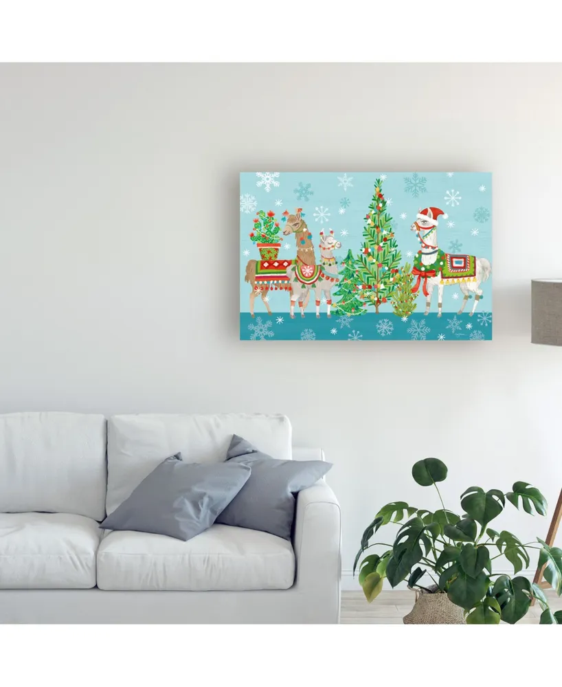 Mary Urban Lovely Llamas Christmas Viii Canvas Art