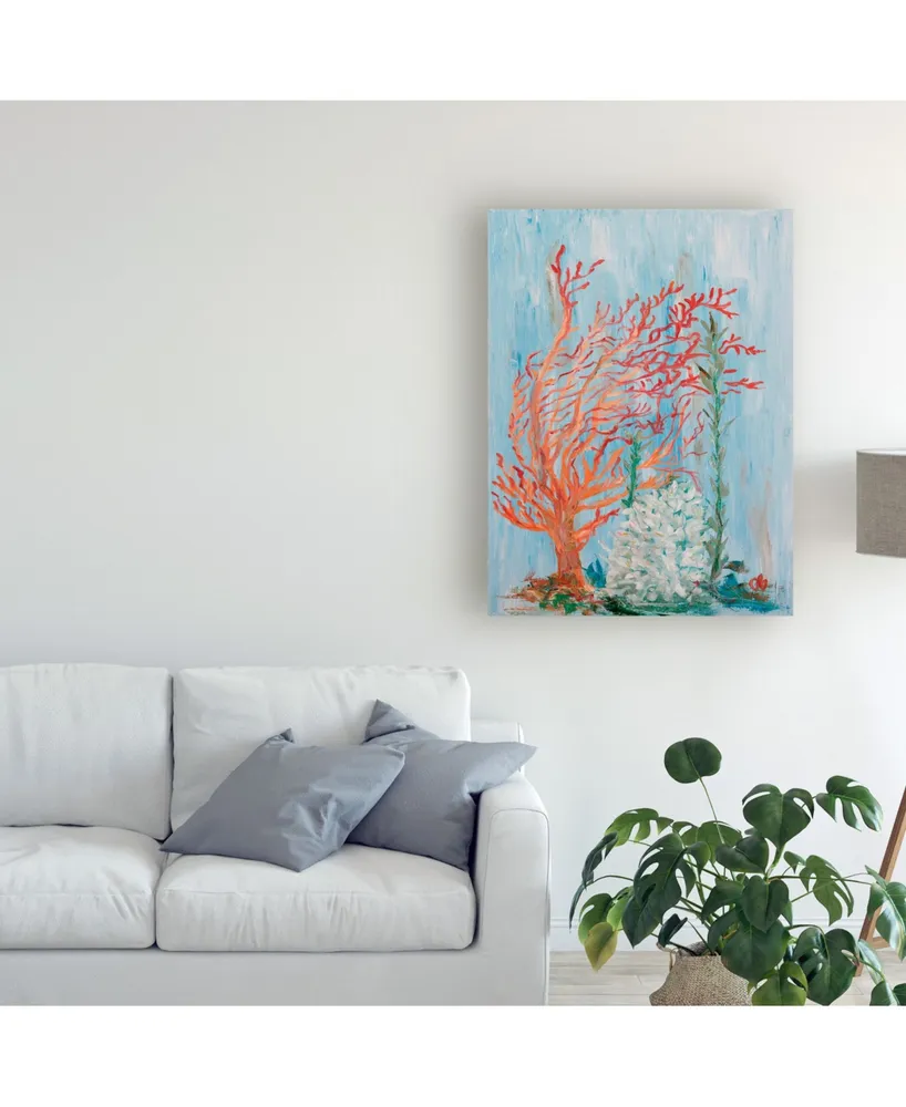 Olivia Brewington Painterly Coral I Canvas Art
