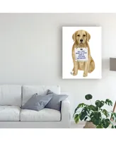 Fab Funky Love and Golden Retriever Canvas Art - 15" x 20"