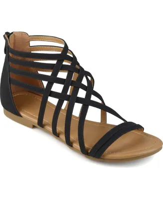 Journee Collection Women's Hanni Wide Width Crisscross Strappy Flat Sandals