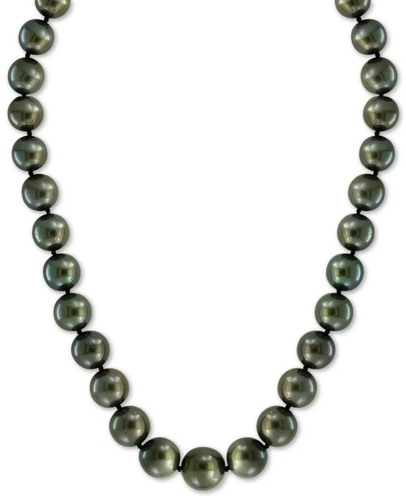 Effy Cultured Black Tahitian Pearl (10mm) 18" Collar Necklace