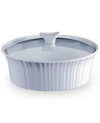 Corningware French White 2.5-Qt. Round Casserole with Glass Lid