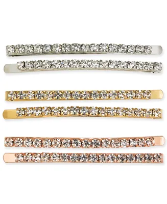 I.n.c. International Concepts Tri-Tone 6-Pc. Set Crystal Bobby Pins, Created for Macy's