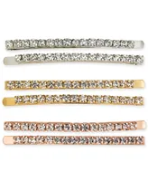 I.n.c. International Concepts Tri-Tone 6-Pc. Set Crystal Bobby Pins, Created for Macy's