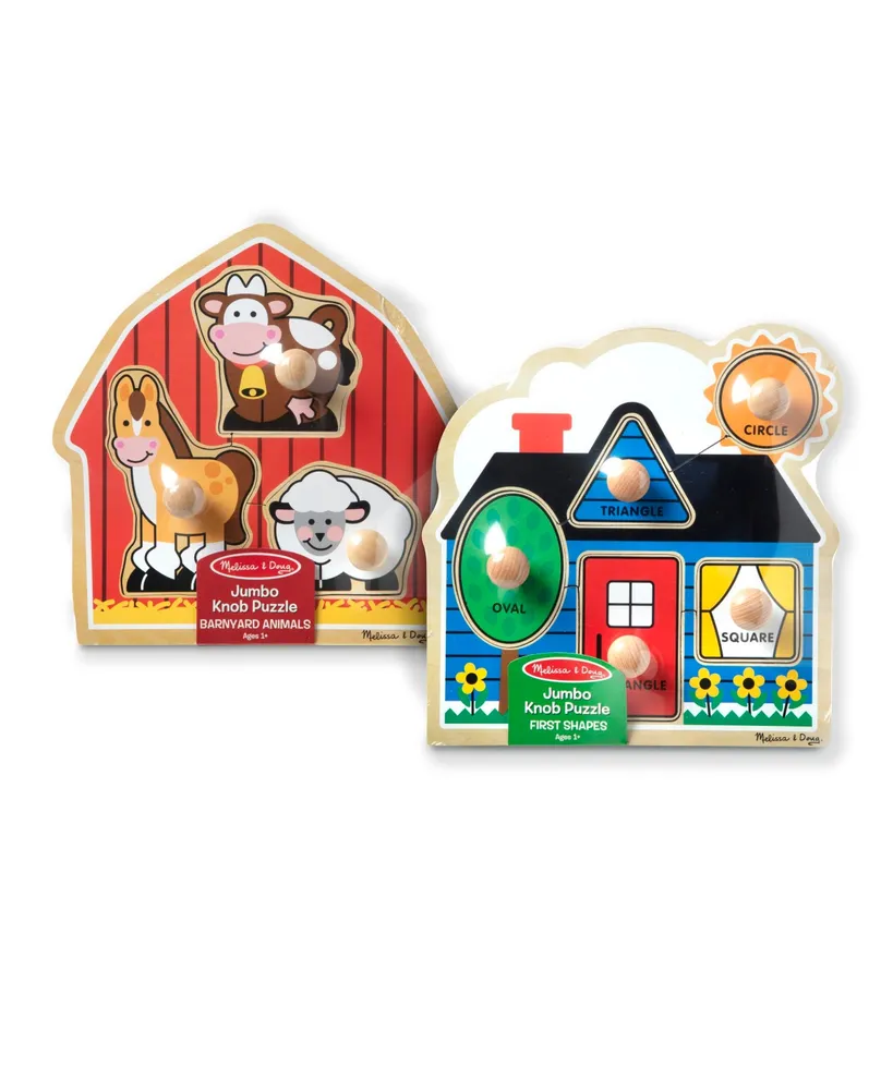 Melissa and Doug Jumbo Knob Puzzle Bundle 1