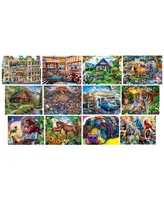 Masterpieces Artist Gallery Jigsaw Puzzle Collection - 12 Pack