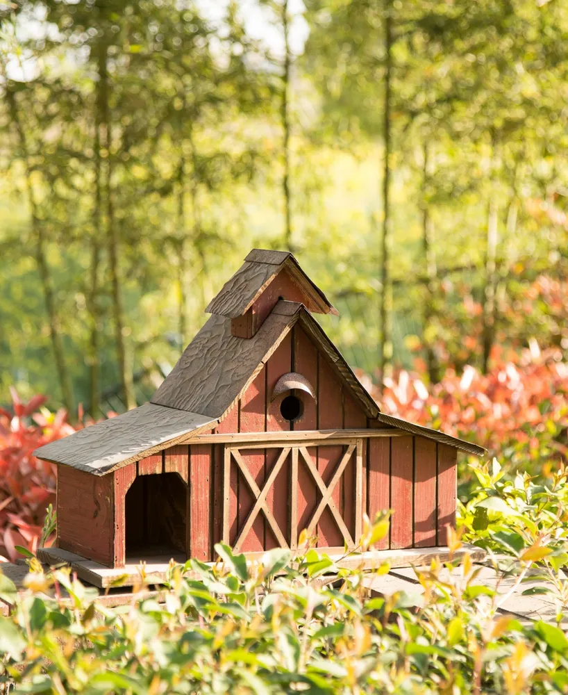 Glitzhome Extra-Large Rustic Wood Barn Birdhouse