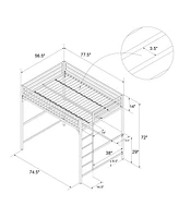 EveryRoom Mason Metal Full Loft Bed with Desk