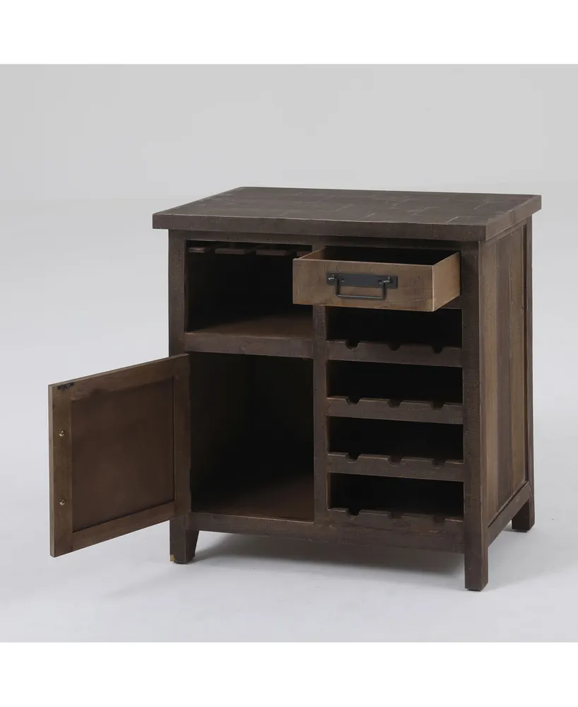 Luxen Home Wine Station Wood Console Cabinet