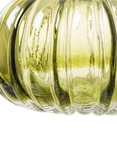 Glitzhome Crackle Glass Short Pumpkin