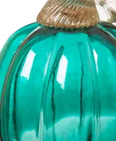 Glitzhome Crackle Glass Pumpkin