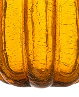 Glitzhome Crackle Tall Glass Pumpkin