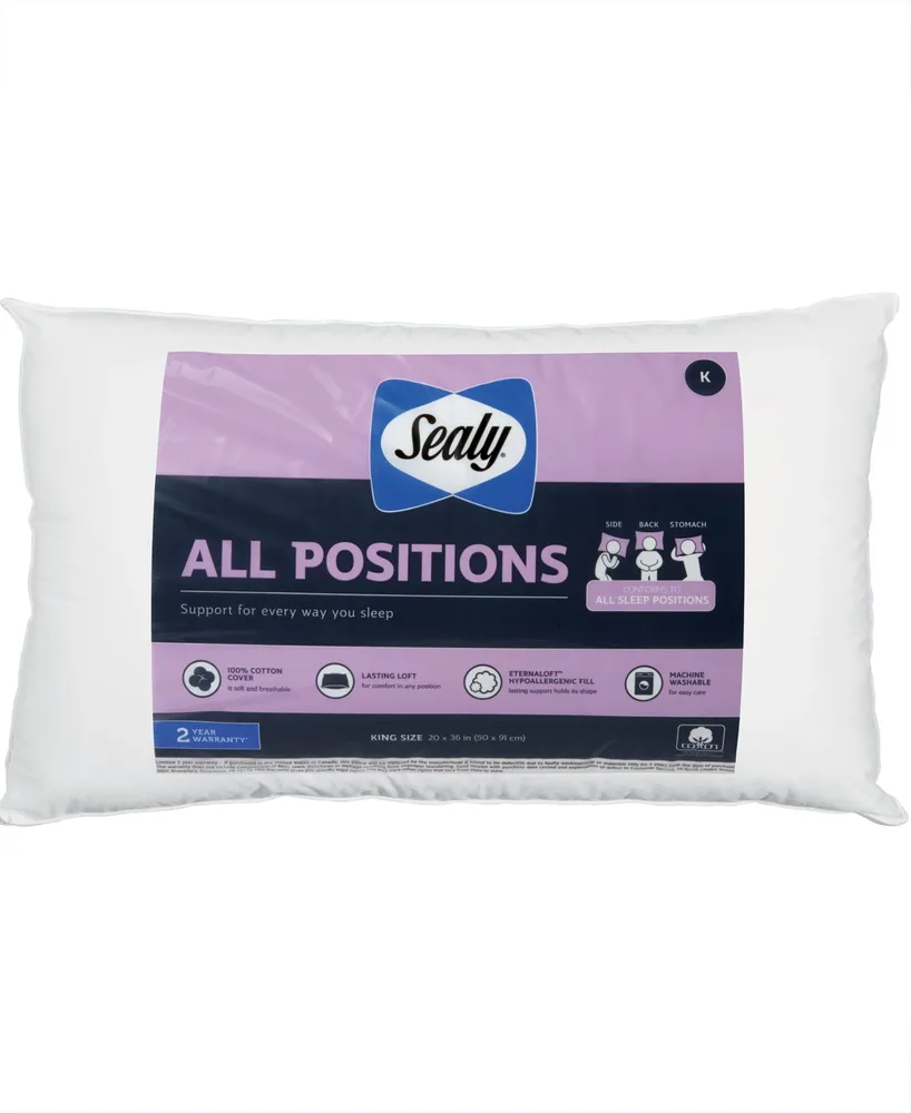 Sealy 100% Cotton All Positions King Pillow