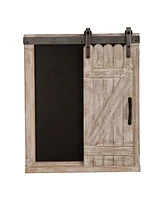 Glitzhome Farmhouse Wooden Chalkboard Barn Door