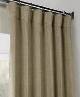 Half Price Drapes Nomad Tan Textured Faux Linen Room Darkening Curtain