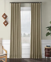 Half Price Drapes Nomad Tan Textured Faux Linen Room Darkening Curtain