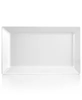 Q Squared Diamond Melamine White Large Rectangle Platter