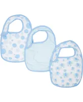 Miracle Baby Boys and Girls Muslin Skinny Bib - Pack of 3