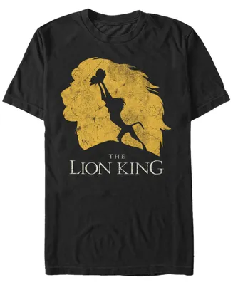 Disney Men's The Lion King Simba Evolution Silhouette Short Sleeve T-Shirt