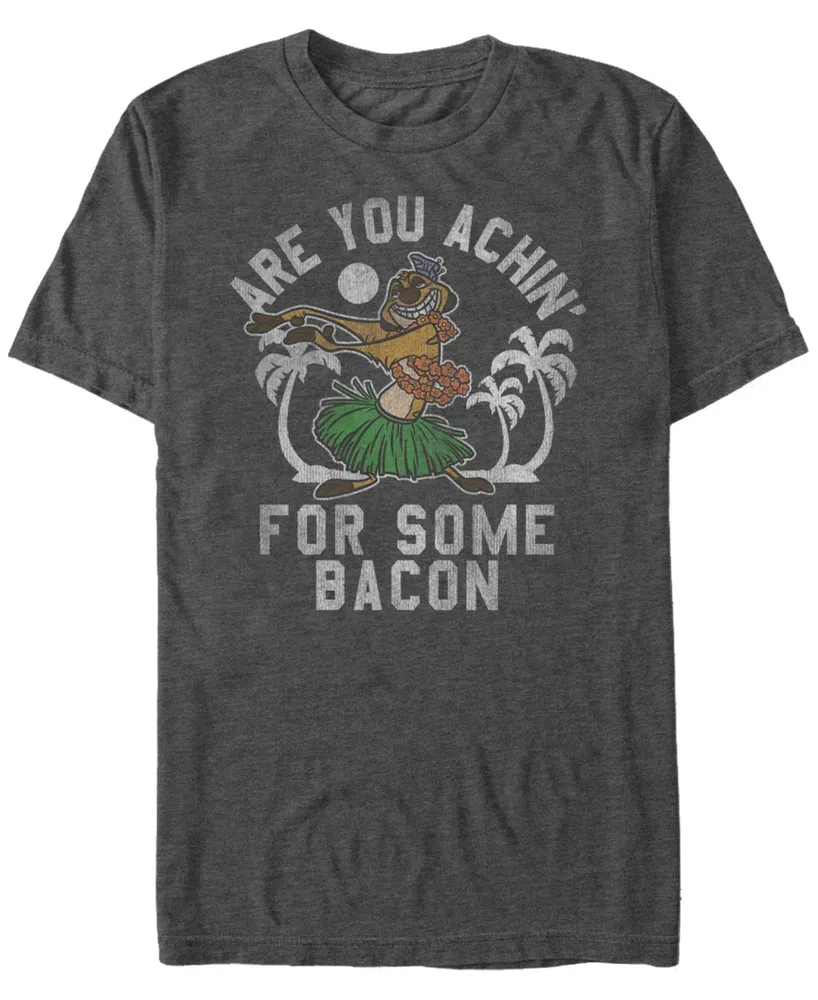 Disney Men's Lion King Timon Achin' Bacon Short Sleeve T-Shirt