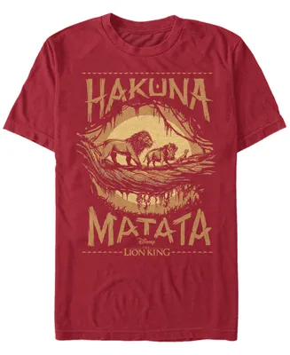 Disney Men's The Lion King Live Action Hakuna Matata Short Sleeve T-Shirt