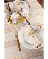 Design Imports Metallic Plaid Tablecloth