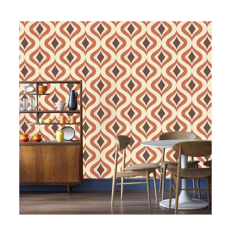 Graham Brown Trippy Orange Wallpaper