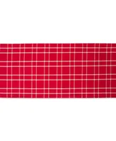 Design Imports Holly Berry Plaid Table Runner