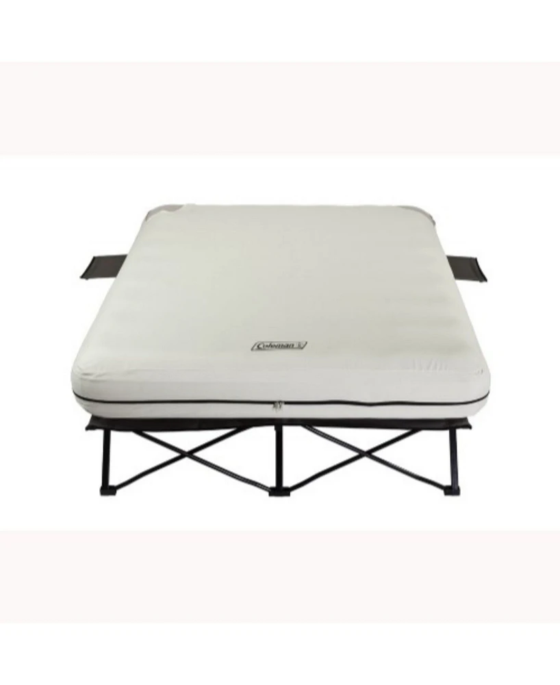 Coleman Camping Cot & Air Mattress Combo with Battery Pump & Side Tables, Queen