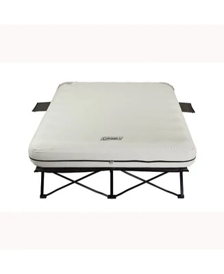 Coleman Camping Cot & Air Mattress Combo with Battery Pump & Side Tables, Queen