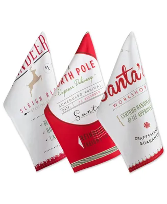 Design Imports North Pole Holiday Printed Dishtowel Set