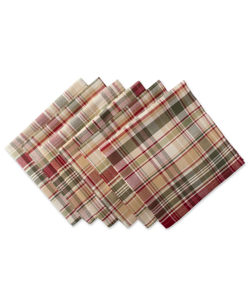Design Imports Give Thanks Plaid Napkin, Set of 6