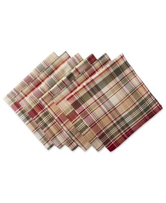 Design Imports Give Thanks Plaid Napkin, Set of 6
