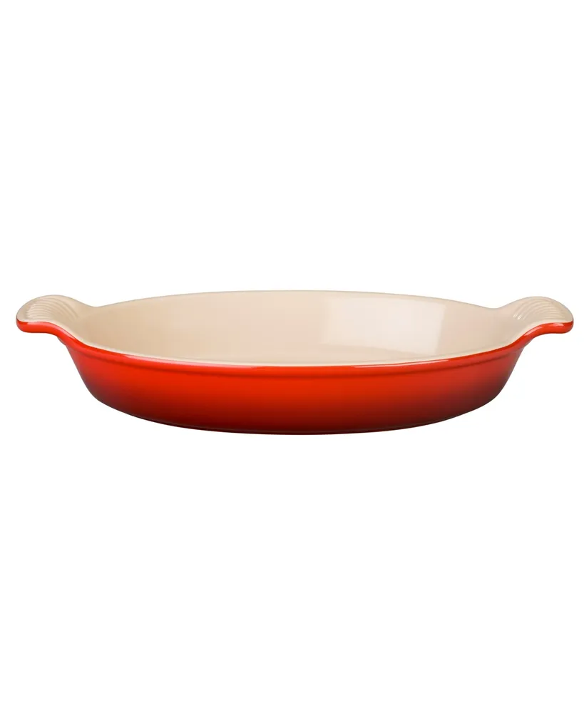 Le Creuset 24 ounce Stoneware Heritage Oval Au Gratin Dish