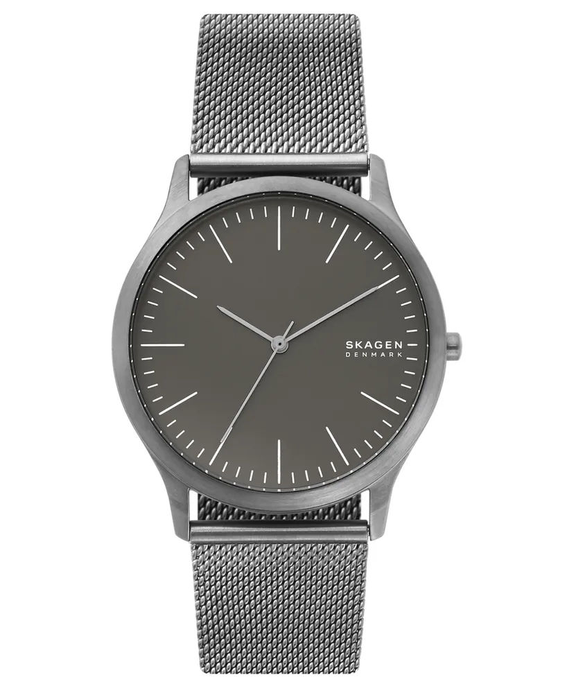 Skagen Men's Jorn Gunmetal Stainless Steel Mesh Bracelet Watch 41mm