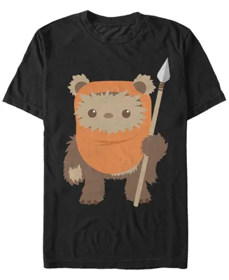 Star Wars Men's Return of The Jedi Cute Ewok But Will Spear You Short Sleeve T-Shirt