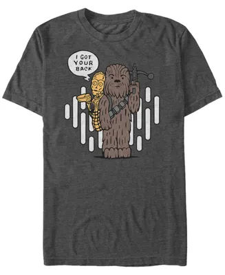 Star Wars Men's Classic Cute Chewie And C-3Po Cartoon Short Sleeve T-Shirt