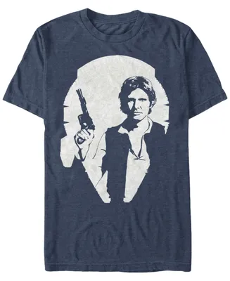 Star Wars Men's Classic Han Solo Millennium Falcon Silhouette Short Sleeve T-Shirt