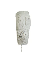 Galaxy By Harvic Men's Belted Cargo Shorts with Twill Flat Front Washed Utility Pockets