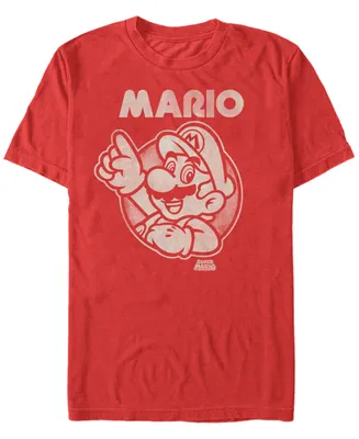 Nintendo Men's Super Mario Pointing Short Sleeve T-Shirt