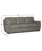 Lothan 87" Leather Queen Sleeper, Created for Macy's