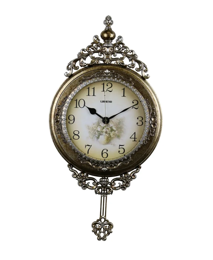 Three Star Wall Clock with Pendulum