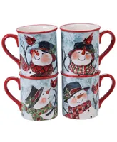 Certified International Watercolor Snowman 4-Pc. Mug