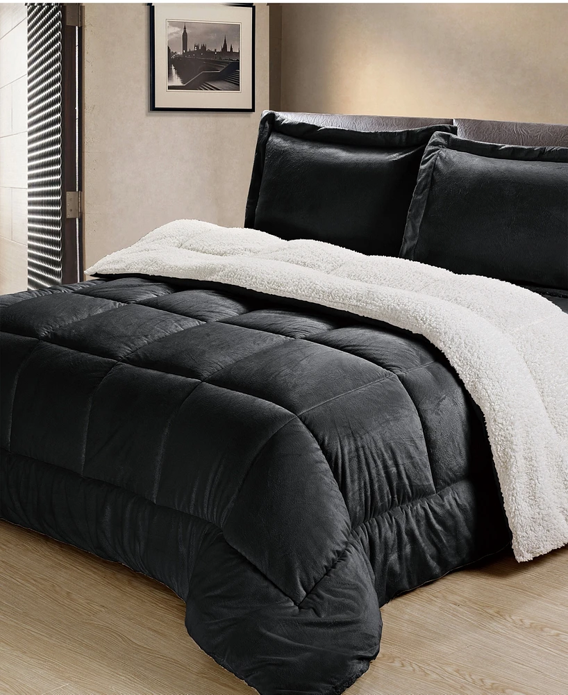 Ultimate Luxury Reversible Micromink and Sherpa -Pc. Comforter Set