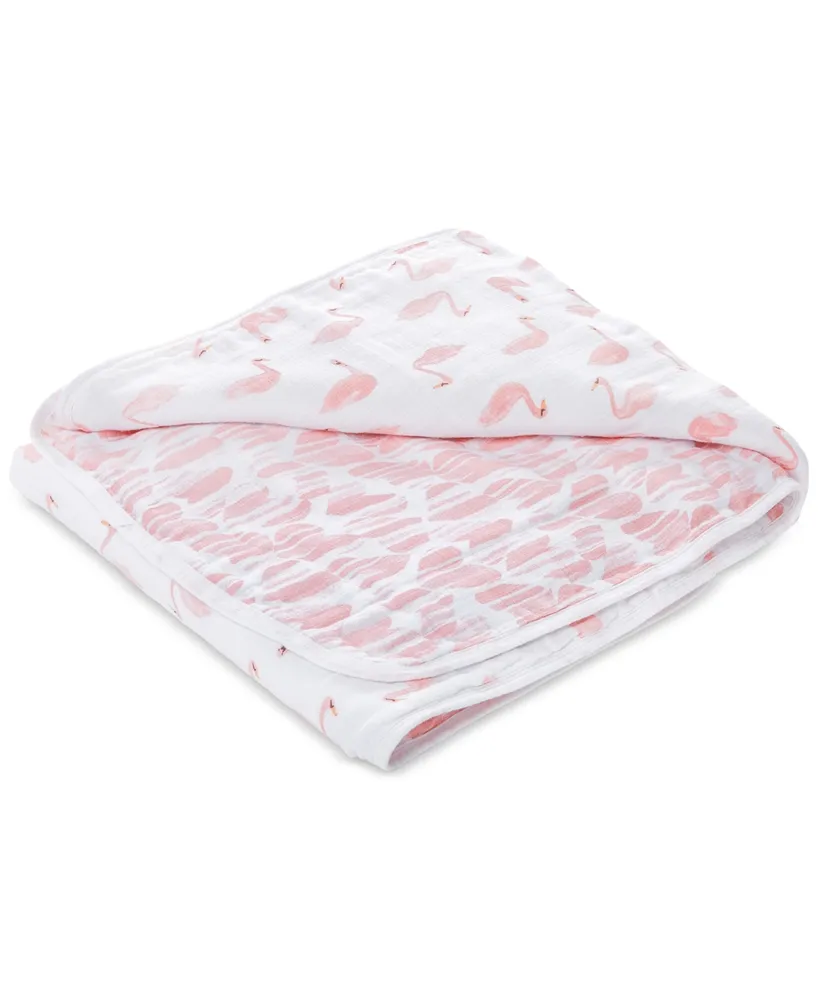 aden by aden + anais Baby Girls Swan Printed Blanket