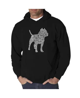 La Pop Art Men's Word Hooded Sweatshirt - Pit bull