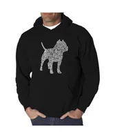 La Pop Art Men's Word Hooded Sweatshirt - Pit bull