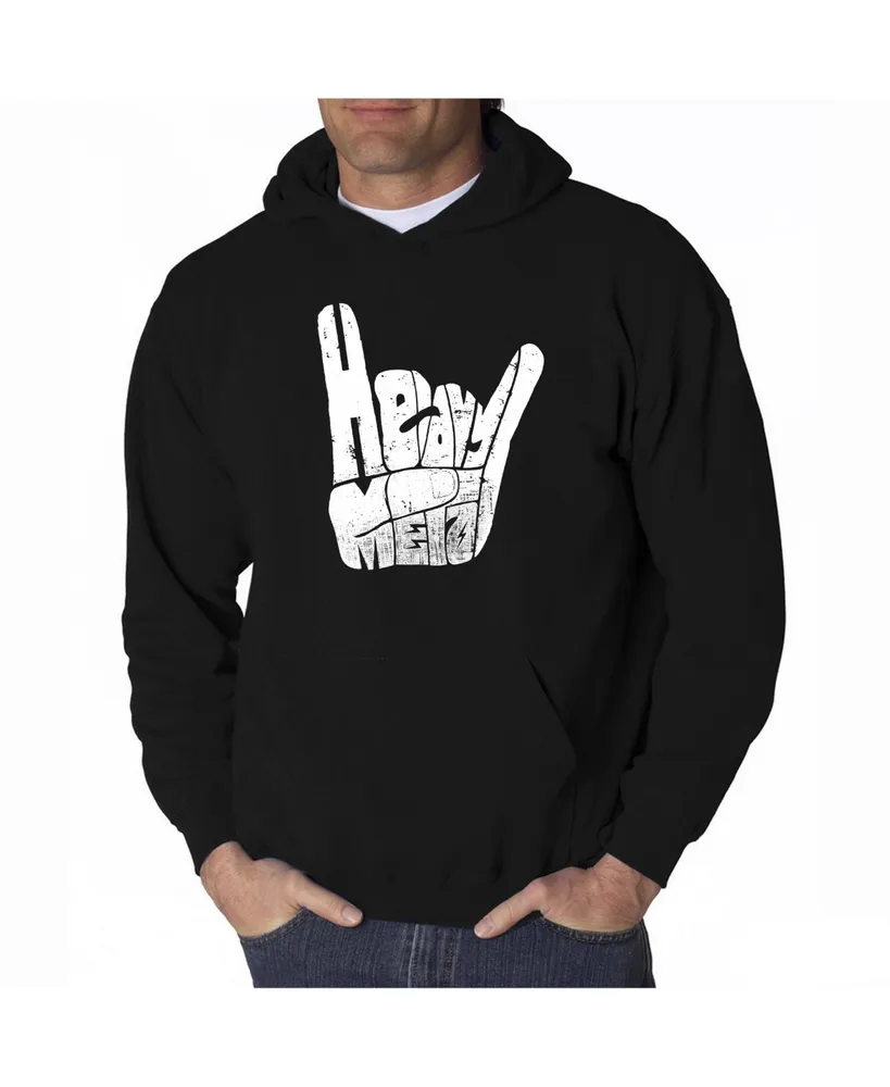 La Pop Art Men's Word Hooded Sweatshirt - Heavy Metal