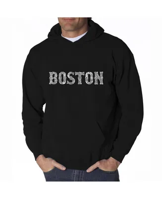 La Pop Art Men's Word Hooded Sweatshirt - Boston Neighborhoods