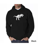 La Pop Art Men's Word Hooded Sweatshirt - Tyrannosaurus Rex